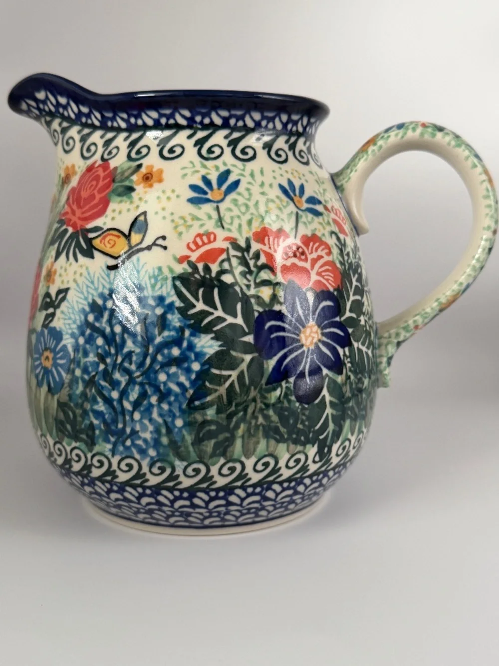 Polish Pottery Ceramika Artystyczna UNIKAT-2378 Pitcher - Gifts From My Garden
